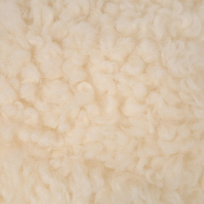 Four Hands Balle Shearling Pillow - White Shorn Sheepskin - Set of 2 - 12.5" diam, 10" diam