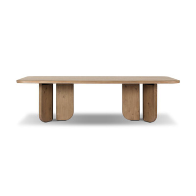 Four Hands Baloro Dining Table 108" - Warm Oak Thick Veneer