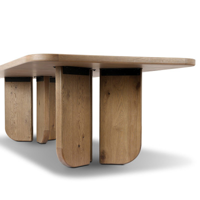 Four Hands Baloro Dining Table 108" - Warm Oak Thick Veneer