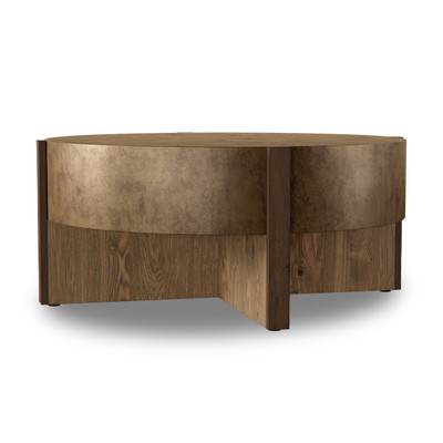 Four Hands Bingham Coffee Table - Antiqued Brass Aluminum