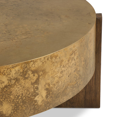 Four Hands Bingham Coffee Table - Antiqued Brass Aluminum