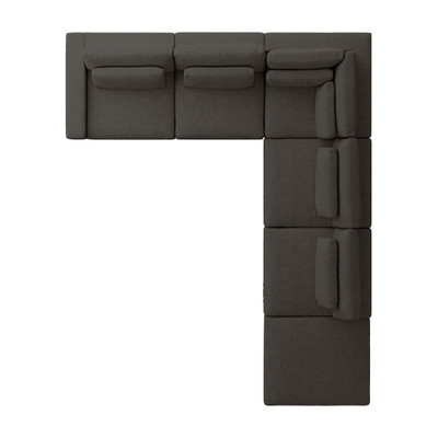Four Hands Bloor 5PC Sectional LAF W/ Ottoman - Landale Charcoal