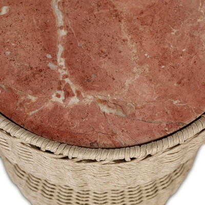 Four Hands Brixby Outdoor End Table - Desert Marble