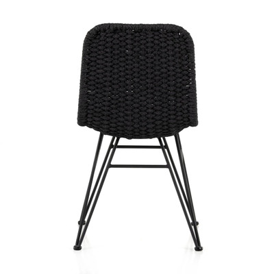 Four Hands Dema Outdoor Dining Chair - Thick Dark Grey Rope