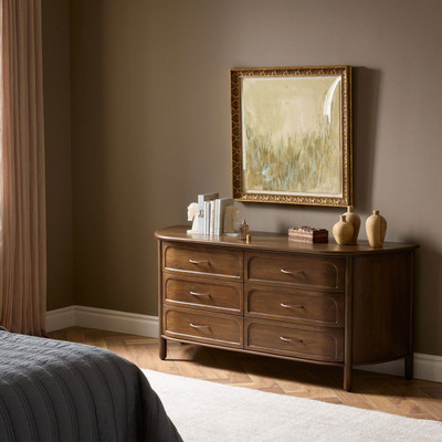 Four Hands Divion 6 Drawer Dresser - Warm Brown Mango