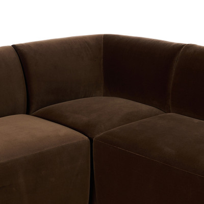 Four Hands Dorset Banquette L Shape 114.5" - Surrey Mink