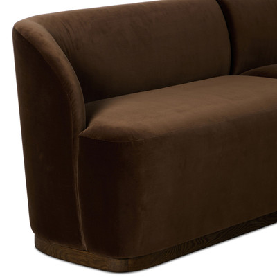 Four Hands Dorset Banquette L Shape 114.5" - Surrey Mink