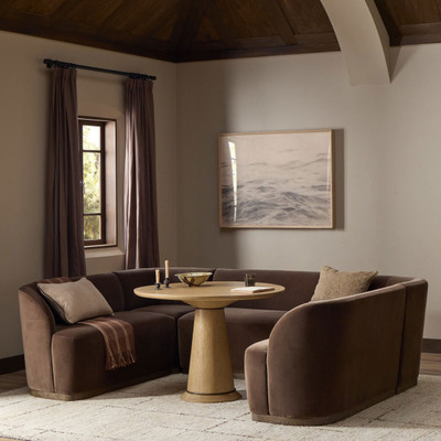 Four Hands Dorset Banquette U Shape 102.5" - Surrey Mink