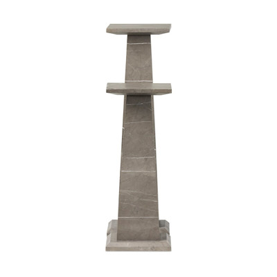 Four Hands Ellric Pedestal Set - Grey Italian Marble