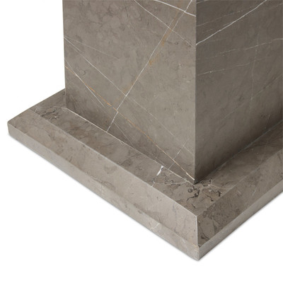 Four Hands Ellric Pedestal Set - Grey Italian Marble