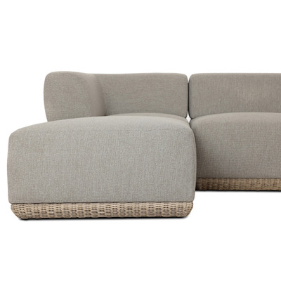 Four Hands Evander Outdoor 4 Pc Sectional W/ Ottoman - Ramiro Ecru