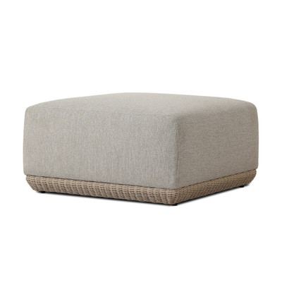 Four Hands Evander Outdoor Ottoman Piece - Ramiro Ecru