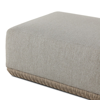 Four Hands Evander Outdoor Ottoman Piece - Ramiro Ecru