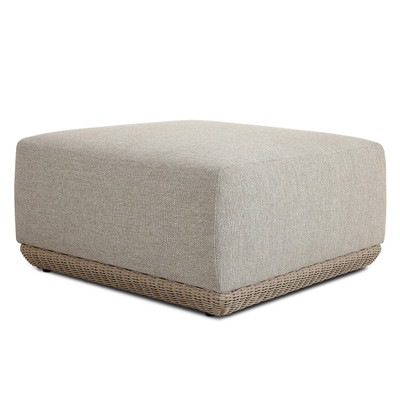 Four Hands Evander Outdoor Ottoman Piece - Ramiro Ecru