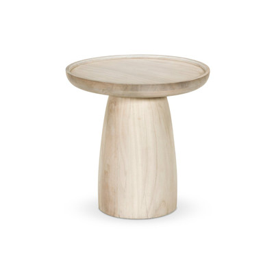 Four Hands Evara End Table - Natural White Neem