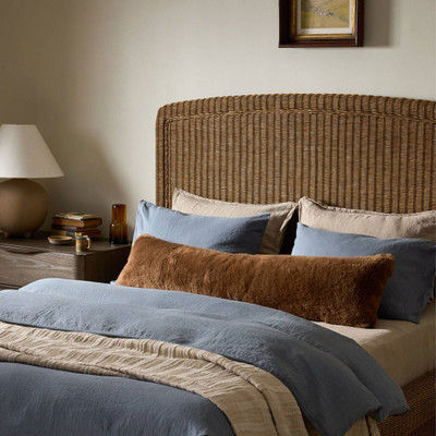 Four Hands Finlo Shearling Pillow - Ochre Shearling - 12"x48"