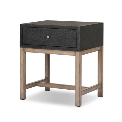 Four Hands Fiona Small Nightstand - Black Raffia