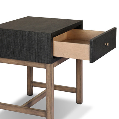 Four Hands Fiona Small Nightstand - Black Raffia