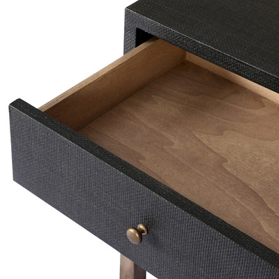 Four Hands Fiona Small Nightstand - Black Raffia