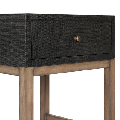 Four Hands Fiona Small Nightstand - Black Raffia