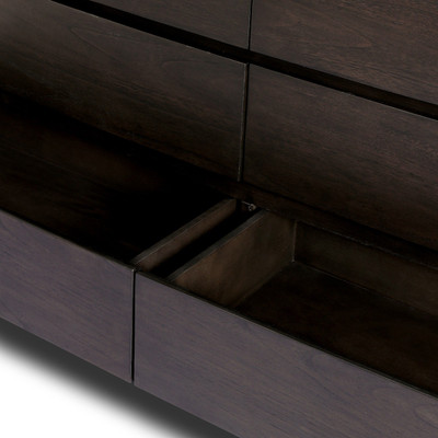 Four Hands Greer 8 Drawer Dresser - Smoked Black Sungkai