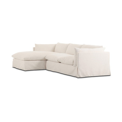 Four Hands Habitat 2 PC LAF Sectional - 115'' - Crypton Nomad Snow