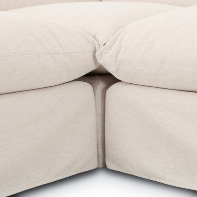 Four Hands Habitat 3 PC Sectionals - 122" - Crypton Nomad Snow