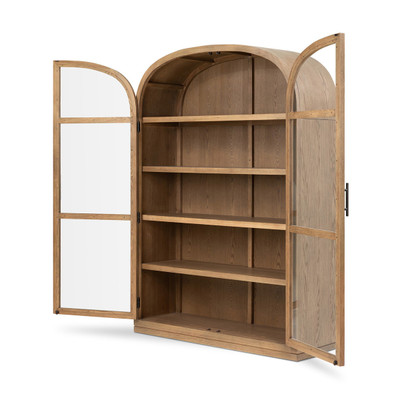 Four Hands Hepburn Wide Cabinet - Drifted Smoked Oak