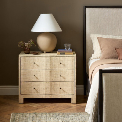 Four Hands Hollis Nightstand - Natural Fleck Raffia