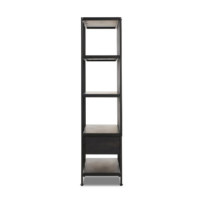 Four Hands Igor Bookcase - Black Paper Cane