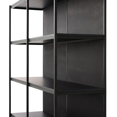Four Hands Igor Bookcase - Black Paper Cane
