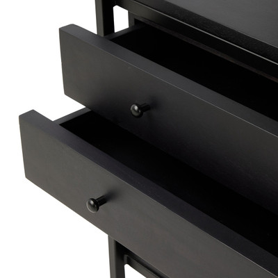 Four Hands Igor Bookcase - Black Paper Cane