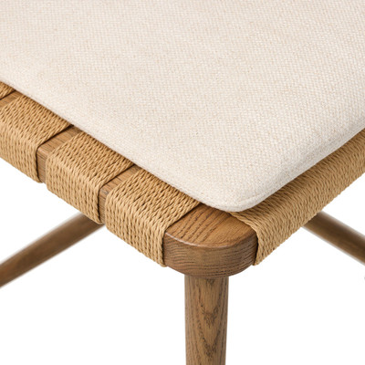 Four Hands Kershaw Counter Stool with Cushion - Dover Crescent - Smoked Oak