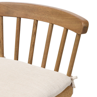Four Hands Kershaw Counter Stool with Cushion - Dover Crescent - Smoked Oak