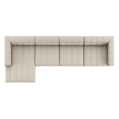 Four Hands Langham Channeled 4PC LAF Sectional - Crypton Nomad Snow