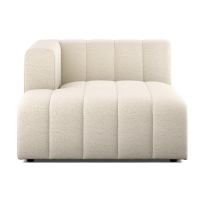 Four Hands Langham Channeled 6PC LAF Chaise Sectional - Crypton Nomad Snow