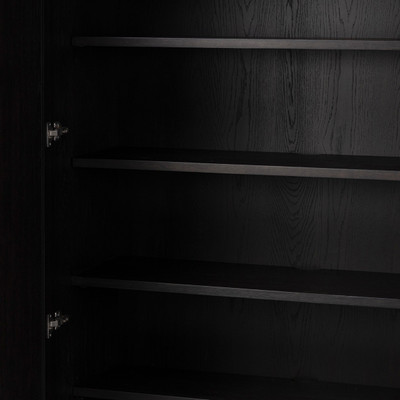 Four Hands Leo Cabinet - Smoked Black