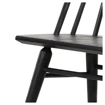 Four Hands Lewis Windsor Chair - Black Oak NEW