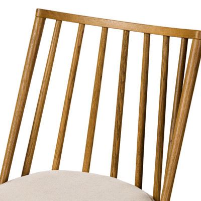 Four Hands Lewis Windsor Chair with Cushion - Sandy Oak - Antwerp Natural