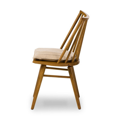 Four Hands Lewis Windsor Chair with Cushion - Sandy Oak - Lavon Flint