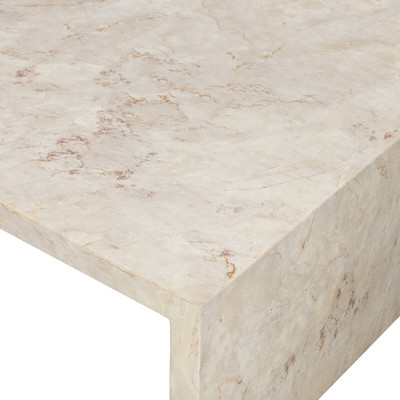 Four Hands Ludlow Outdoor Coffee Table - Natural Veined Concrete