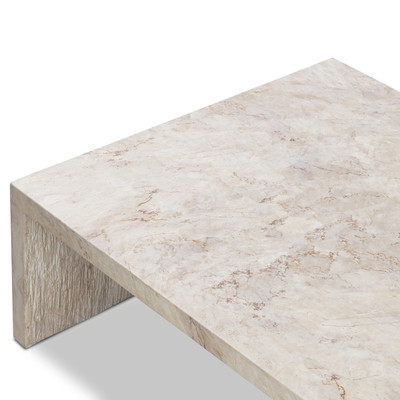 Four Hands Ludlow Outdoor Coffee Table - Natural Veined Concrete