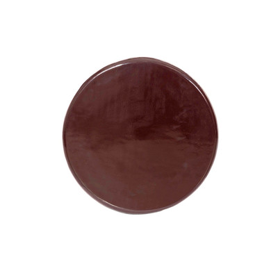 Four Hands Manon Pedestal 28" - Glossy Plum Cast Aluminum