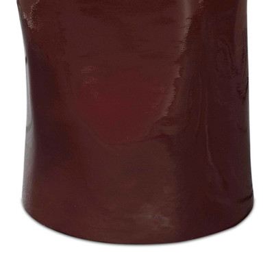 Four Hands Manon Pedestal Set - Glossy Plum Cast Aluminum