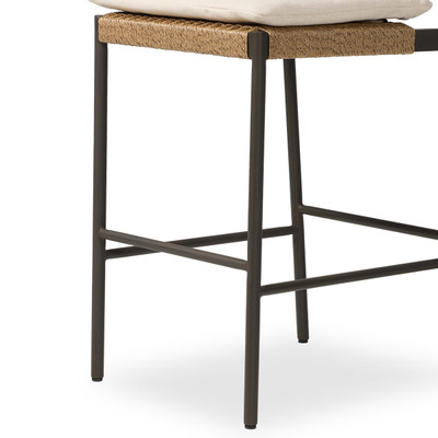 Four Hands Miller Outdoor Woven Bar Stool - Faux Dark Hyacinth