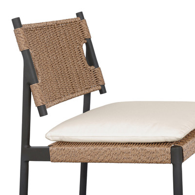 Four Hands Miller Outdoor Woven Counter Stool - Faux Dark Hyacinth