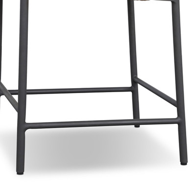 Four Hands Miller Outdoor Woven Counter Stool - Faux Dark Hyacinth