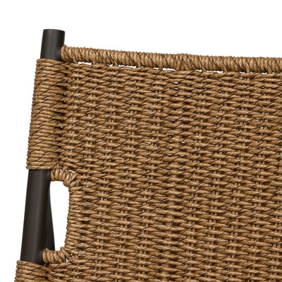 Four Hands Miller Outdoor Woven Dining Chair - Faux Dark Hyacinth