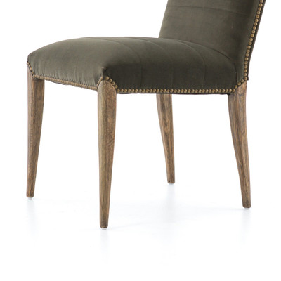 Four Hands Nate Dining Chair - Modern Velvet Loden