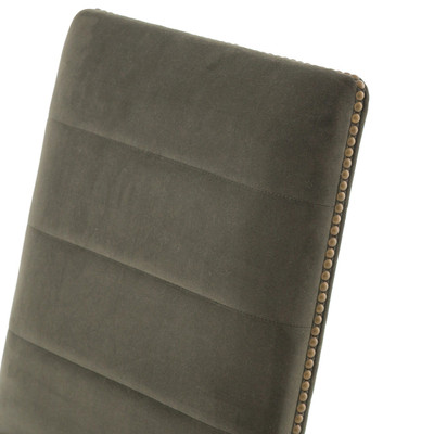 Four Hands Nate Dining Chair - Modern Velvet Loden